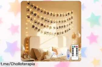 Guirnalda de luces LED con 60 clips para fotos: un ofertón que transforma tu espacio al instante, ¡no te lo pierdas! Dale vida a tus momentos ahora mismo.