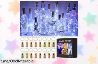 Guirnalda de luces mágicas JRing: haz brillar tus botellas con este ofertón a precio de risa y convierte cualquier espacio en un lugar romántico ¡Luz donde quieras al instante!