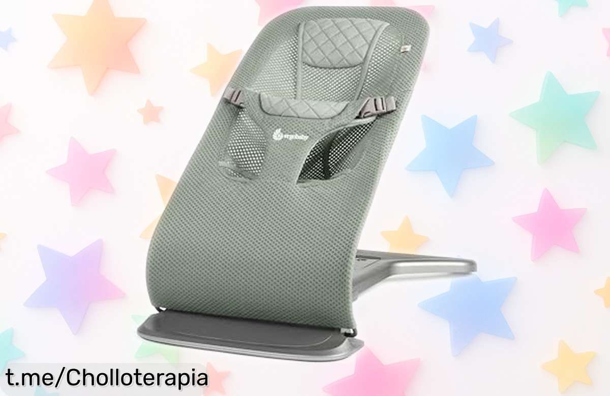 Hamaca ergonómica Ergobaby que crece con tu bebé y ofrece movimiento natural, ¡ahora a un precio loco! No dejes pasar este chollazo que hará sonreír a tu pequeño.