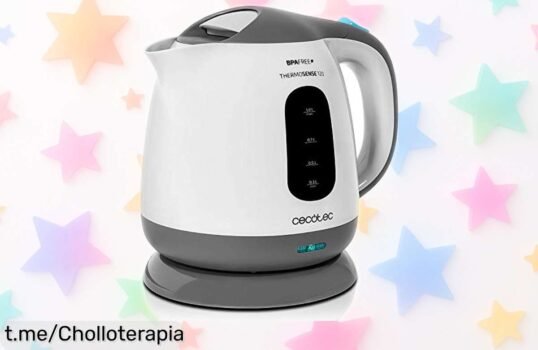 Hervidor eléctrico Cecotec ThermoSense 120, precio de ganga con apagado automático, calienta súper rápido y es tan práctico que querrás tenerlo siempre a mano. ¡Consíguelo ya!