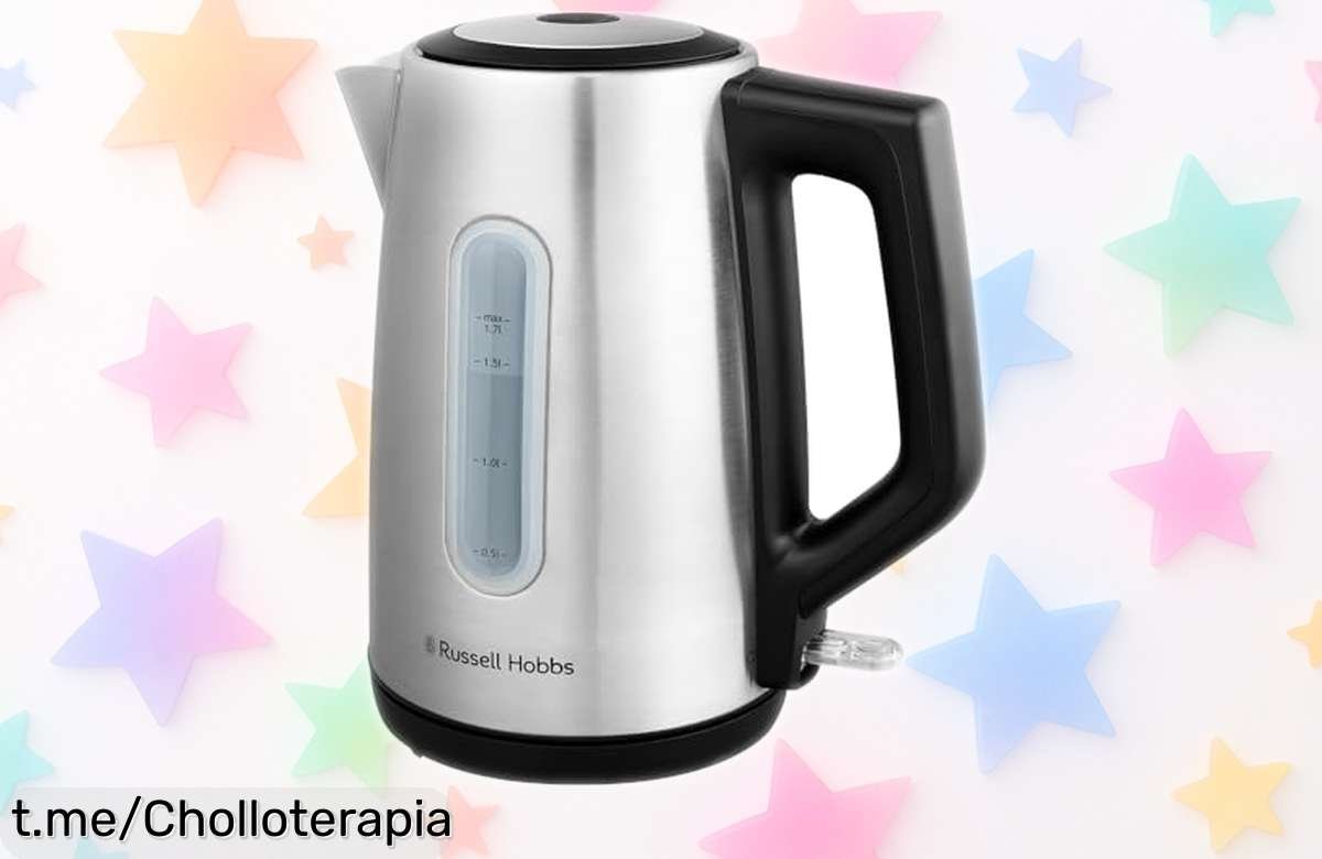 Hervidor eléctrico Russell Hobbs Heaton de 1,7 litros: El chollazo que hará que tus mañanas sean más deliciosas y rápidas ¡No te lo pierdas!