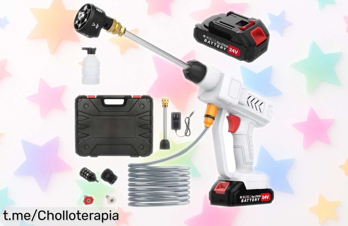 Hidrolimpiadora a batería 6 en 1 que dejará todo reluciente sin cables y se va volando por un precio nunca visto, ¡no dejes pasar esta oportunidad para brillar!