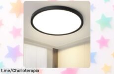 Ilumina tu hogar con la lámpara de techo LED plana Laittiin, un ofertón que te dejará alucinado por su luz suave sin bichos ni polvo. ¡No dejes pasar esta oportunidad!