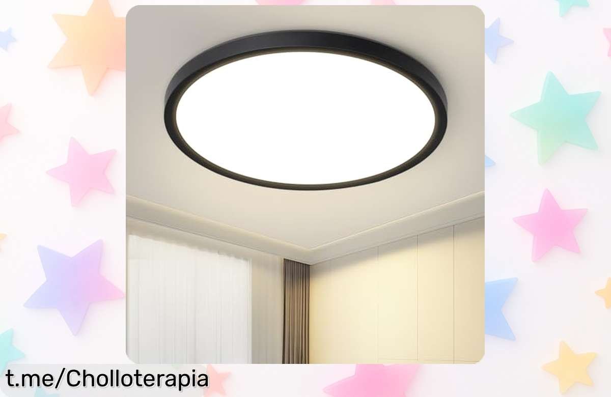 Ilumina tu hogar con la lámpara de techo LED plana Laittiin, un ofertón que te dejará alucinado por su luz suave sin bichos ni polvo. ¡No dejes pasar esta oportunidad!