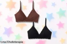 Impresionante bralette con relleno de Amazon Essentials en pack de 2, ¡un super chollo que resalta tu escote a un precio tan bajo que no lo vas a poder creer!