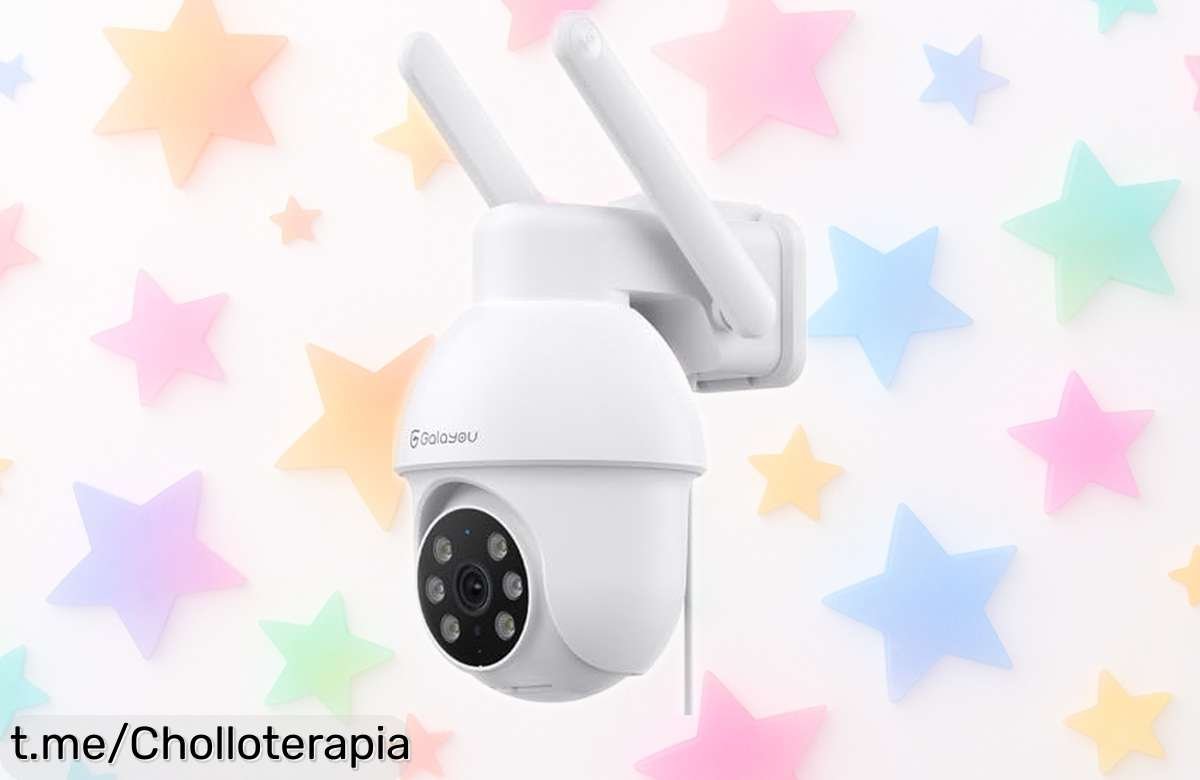 Impresionante cámara de vigilancia GALAYOU 4G LTE con visión nocturna color y movimiento tracking, ahora a precio de risa para que sientas tu hogar siempre protegido.
