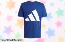 Impresionante camiseta básica de adidas con logo gigante, super chollo que no puedes dejar escapar ¡Hazte ya con la tuya y marca estilo!