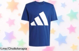 Impresionante camiseta básica de adidas con logo gigante, super chollo que no puedes dejar escapar ¡Hazte ya con la tuya y marca estilo!