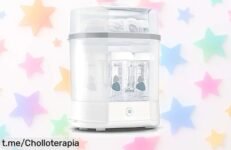 Impresionante esterilizador eléctrico universal Chicco que elimina el 99,9% de gérmenes en minutos. Aprovecha este ofertón y garantiza la salud de tu bebé hoy mismo.
