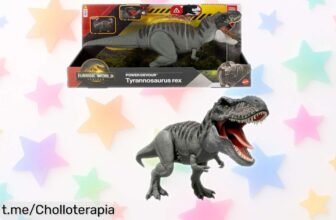 Impresionante figura de tiranosaurio rex Mattel Jurassic World con luces y sonidos, ¡rebajada para que tus peques se diviertan a lo grande! Aprovecha ahora esta oportunidad única.