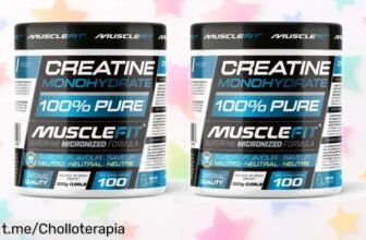 Impresionante pack de 2 creatinas MuscleFit de 300g cada una, oferta brutal que no puedes dejar escapar si quieres maximizar tu rendimiento en el gym y recuperar como un campeón.