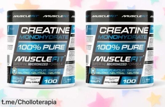 Impresionante pack de 2 creatinas MuscleFit de 300g cada una, oferta brutal que no puedes dejar escapar si quieres maximizar tu rendimiento en el gym y recuperar como un campeón.