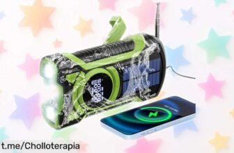 Impresionante radio solar portátil 3 en 1 Bluetooth y linterna, ¡ofertón que no verás todos los días aún más rebajada! Prepárate para la aventura y mantén tu música siempre contigo.
