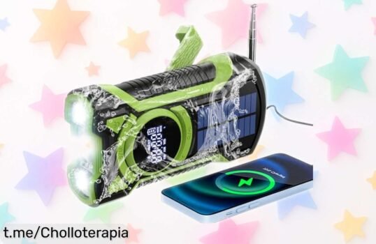Impresionante radio solar portátil 3 en 1 Bluetooth y linterna, ¡ofertón que no verás todos los días aún más rebajada! Prepárate para la aventura y mantén tu música siempre contigo.