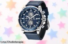 Impresionante reloj cronógrafo BENYAR para hombre a un precio loco, ideal para impresionar y hacer sonreír; ¡no dejes escapar este ofertón que todos quieren!