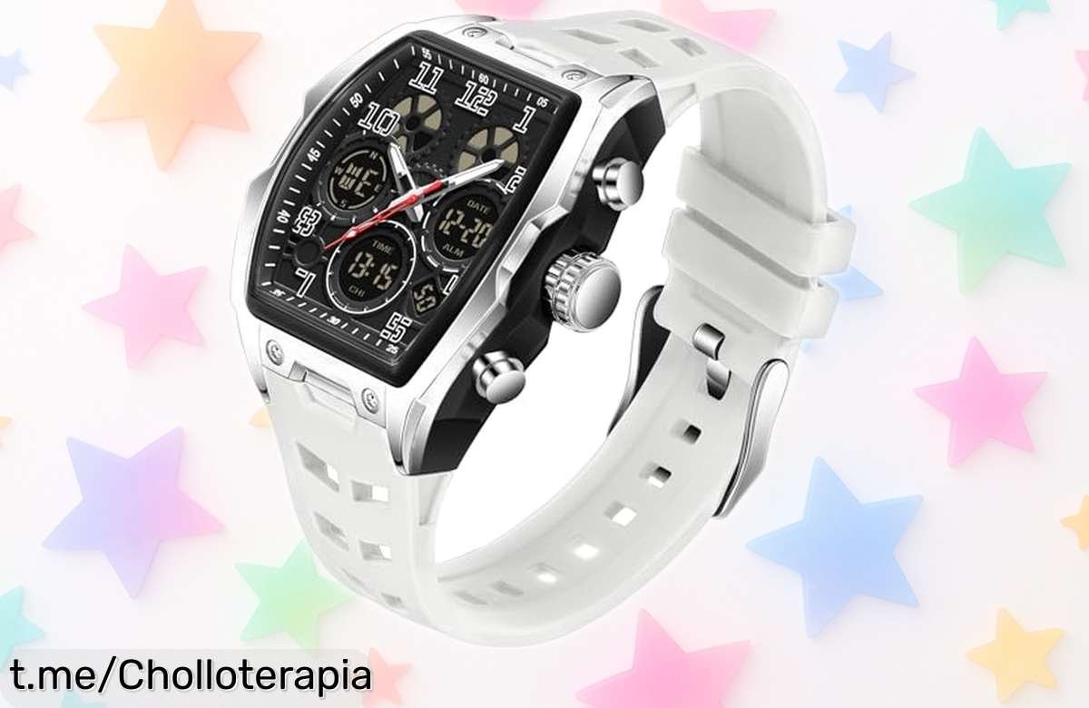 Impresionante reloj de pulsera para hombre con diseño rectangular y funciones digitales ¡Una oportunidad irrepetible que no te puedes perder!