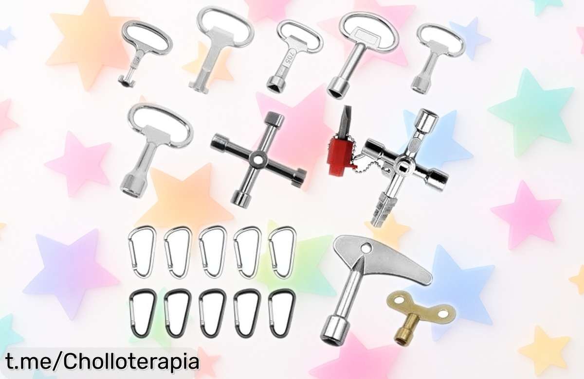 Impresionante set de 20 llaves multifuncionales FORMVERSITY a un precio loco, ideales para abrir cualquier candado y llevar siempre contigo. ¡No te quedes sin el tuyo!