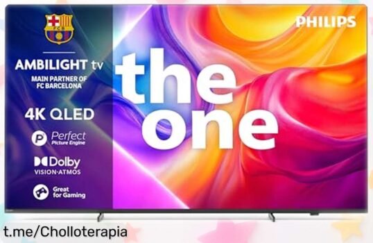Impresionante tele de 75” Philips Ambilight The One: imágenes increíbles y sonido Dolby Atmos a un precio tan bajo que no te lo puedes creer. ¡No dejes pasar esta oportunidad única!