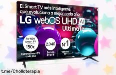 Impresionante televisor LG 65 pulgadas, imagen 4K y control por voz a un precio loco que no te puedes perder, ¡dale el toque especial a tus momentos en casa ya!