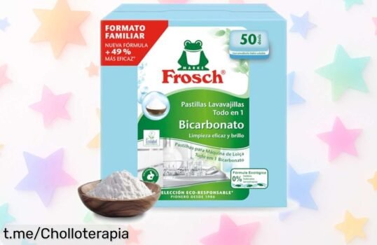 Impresionantes pastillas lavavajillas Frosch todo en 1 de 50 dosis, limpieza y brillo aún con agua fría. ¡Aprovecha este precio loco antes que se acabe!