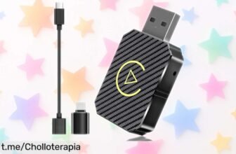 Increíble adaptador Carplay inalámbrico USB para iPhone: disfruta de calidad y comodidad en tu coche con un ofertón que no puedes dejar escapar. ¡Conéctalo ya!