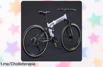 Increíble bici de montaña plegable con 21 velocidades y frenos de disco a precio loco, ¡prepárate para aventuras sin límites antes que se agote!