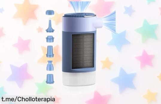 Increíble bomba de aire K Kasonic con linterna y carga solar, perfecta para inflar en tus escapadas; ¡aprovéchala antes que desaparezca esta oportunidad!