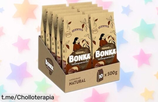 Increíble café en grano Bonka 500g pack de 10, sabor intenso y tostado potente que te despierta. ¡Aprovecha este precio regalado antes de que se acabe!