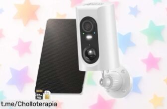 Increíble cámara de vigilancia exterior ANRAN 4G LTE con panel solar y visión en 2K a color, ¡un chollazo que te permite cuidar tu hogar al instante!