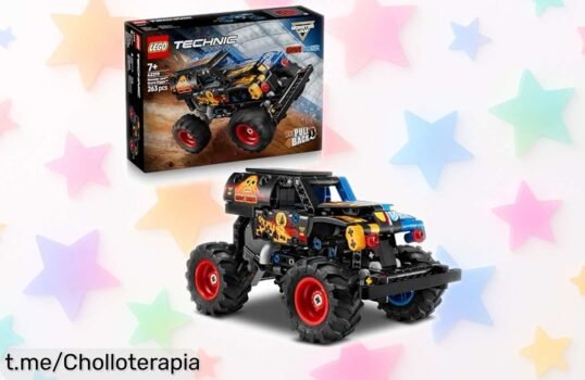 Increíble camión LEGO Technic Monster Jam Grave Digger de fuego y hielo: ¡chollazo para vivir carreras alucinantes! No te quedes sin el tuyo, la diversión está en juego.