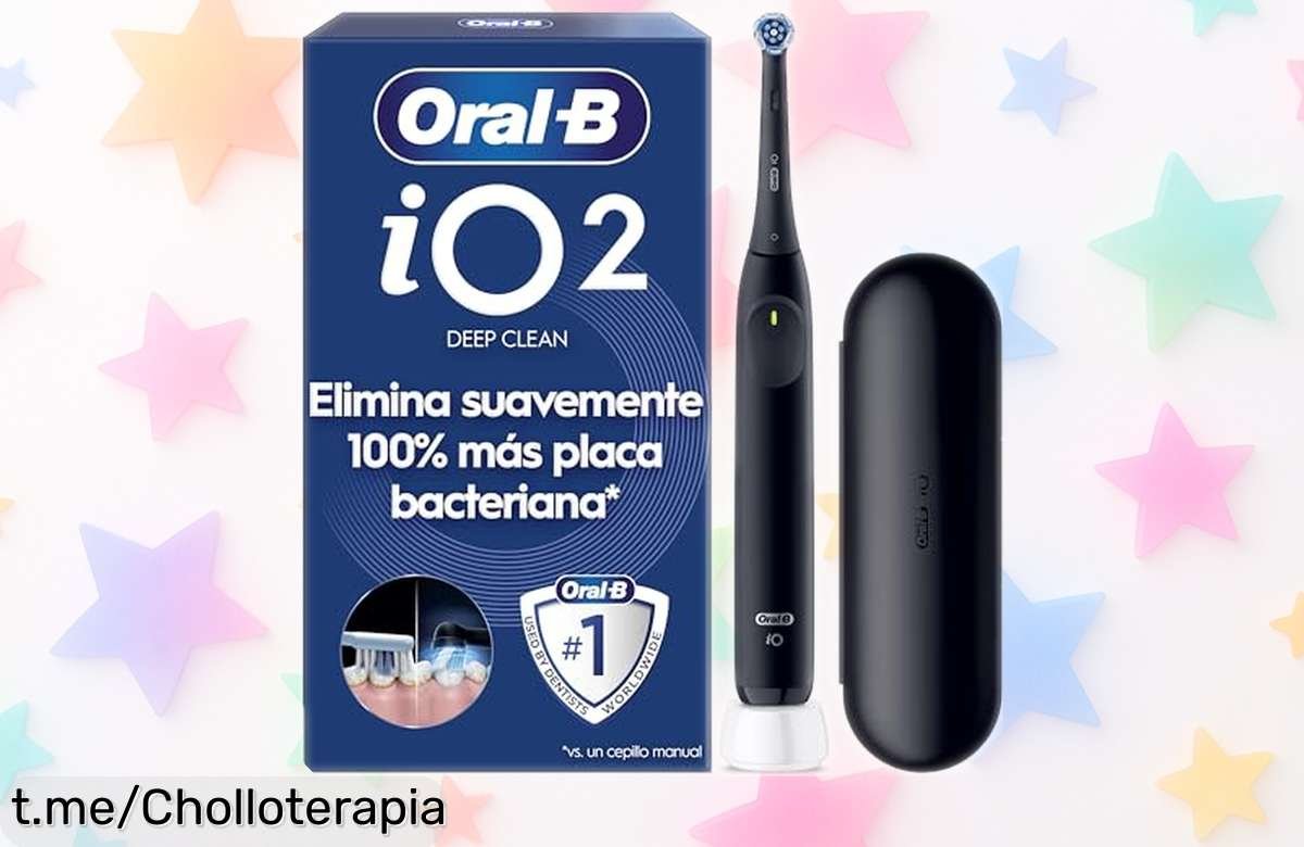 Increíble cepillo de dientes eléctrico OralB iO 2 con sensor y estuche de viaje, ¡ahora a un precio rebajado que hará brillar tu sonrisa y cuida tus encías!