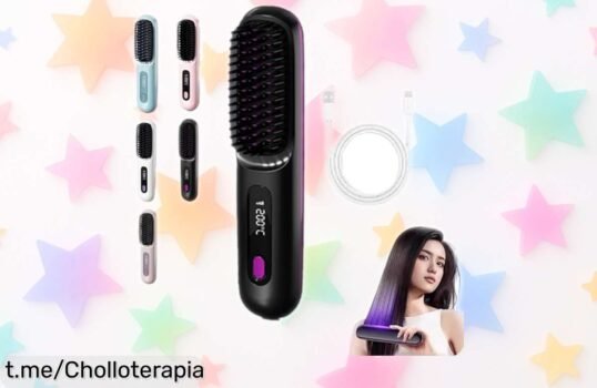 Increíble cepillo moldeador de pelo corto inalámbrico que calienta en 20 segundos, ¡un ofertón práctico y ligero que querrás llevar a todas partes!