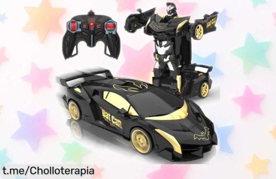 Increíble coche teledirigido Mieryd Bat que se convierte en robot y gira 360°, ¡rebajado por tiempo limitado! Cada minuto de diversión está a un botón de distancia.