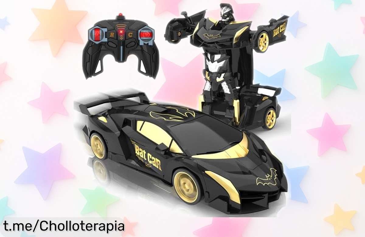 Increíble coche teledirigido Mieryd Bat que se convierte en robot y gira 360°, ¡rebajado por tiempo limitado! Cada minuto de diversión está a un botón de distancia.