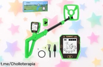 Increíble detector de metales OMMO para niños, batería que dura ¡y bobina impermeable! No dejes escapar este chollo y descubre tesoros inolvidables en tus aventuras.
