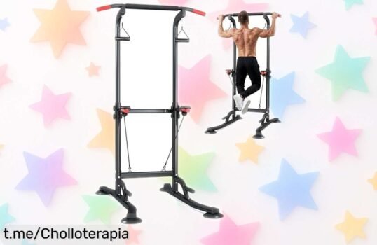 Increíble estación de entrenamiento YEE RUN Power Tower, ajustable y ultra resistente: ¡aprovecha este súper chollo para ponerte en forma antes de que se acabe!