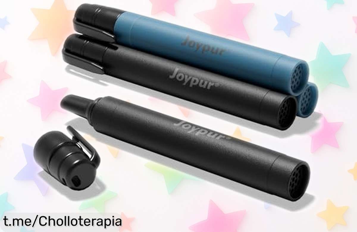 Increíble filtro de agua portátil Joypur K8616, ideal para camping y aventuras: ligero, compacto y elimina bacterias y virus. ¡Llévalo hoy mismo en tu mochila!