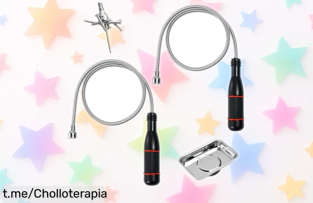 Increíble juego de 2 recogedores magnéticos Zuxbolf para alcanzar tornillos perdidos, ¡aprovecha esta oferta y ahorra tiempo en tu taller ya!