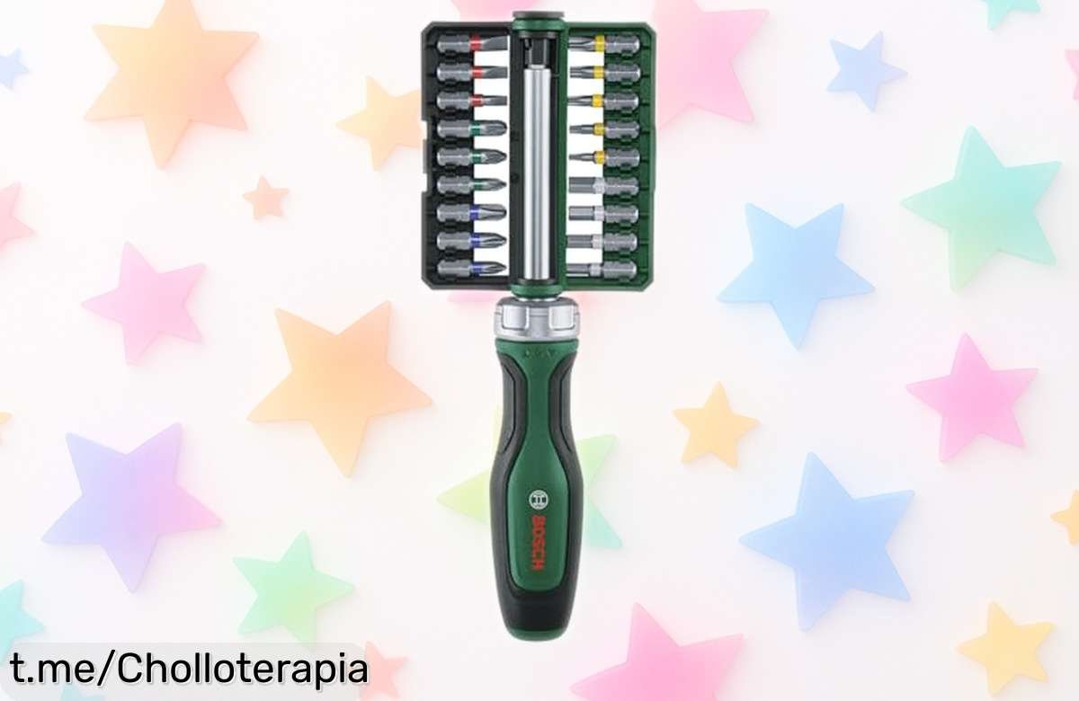 Increíble juego de destornillador Bosch con 19 piezas y carraca, ¡no te puedes perder este chollo compacto para tener siempre todo a mano! Aprovecha ahora esta rebaja sensacional.