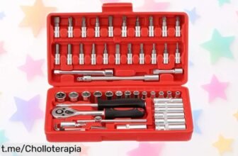 Increíble juego de llaves de vaso y carraca Faankiton 53 piezas a un precio rebajado que hará feliz al manitas que llevas dentro, ¡no te quedes sin el tuyo!