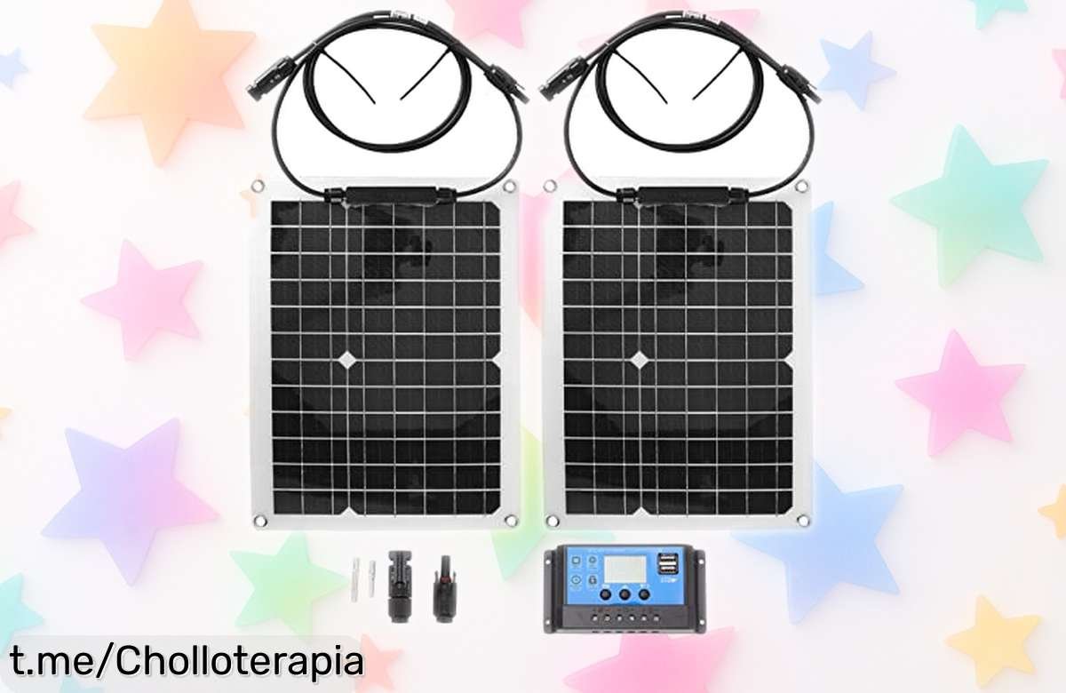 Increíble kit de 2 paneles solares Pilipane de 50 W, ideal para cargar coche y yate con una oferta que no se repite y está a un precio muy bajo. ¡No dejes pasar esta oportunidad!