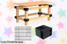 Increíble kit de 4 soportes metálicos para patas de banco o mesa, rebajado a un precio loco que hará tu espacio de trabajo más fácil y divertido ¡No te lo pierdas!