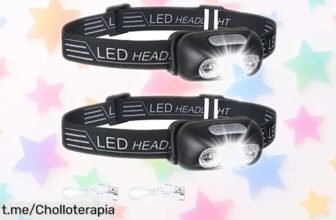 Increíble lote de 2 linternas frontales Flintronic: encienden solo con pasar la mano y aguantan hasta 15 horas. ¡Aprovecha este chollo antes que se acaben!