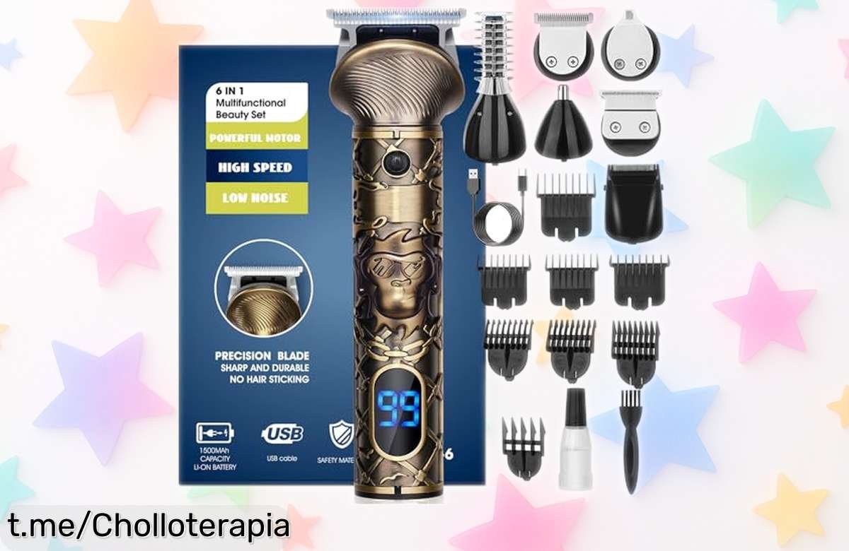 Increíble máquina de afeitar inalámbrica YIDON 6 en 1, un ofertón que baja el precio hasta lo inimaginable para lucir siempre impecable y con estilo.