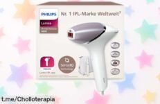 Increíble máquina de depilar Philips Lumea serie 8000 IPL con 4 accesorios y precio rebajado ¡Resultados duraderos que harán sonreír a tu piel!