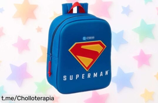 Increíble mochila de guardería Safta Superman 3D, ligera y resistente: chollo imperdible que hará sonreír a tu pequeño con un toque de superheroísmo. ¡Aprovecha antes de que se acabe!