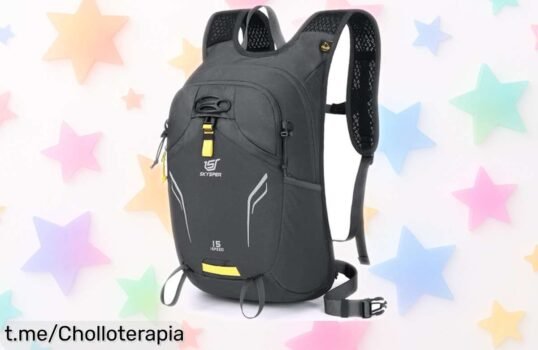 Increíble mochila de senderismo pequeña SKYSPER 15L: soporte para casco, espacio para todo y un ofertón que no podrás dejar pasar. ¡Atrévete a descubrir la aventura ahora!