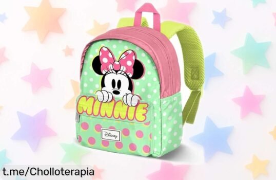 Increíble mochila infantil Disney Minnie Mouse super ligera y con compartimentos seguros, ¡un ofertón que no puedes dejar escapar ahora mismo!