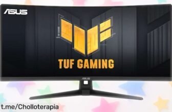 Increíble monitor gaming ultrapanorámico curvo ASUS TUF de 34” con 180 Hz a un precio regalado que hará vibrar tus partidas. ¡No te quedes sin el tuyo, la acción te espera!