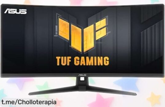 Increíble monitor gaming ultrapanorámico curvo ASUS TUF de 34” con 180 Hz a un precio regalado que hará vibrar tus partidas. ¡No te quedes sin el tuyo, la acción te espera!